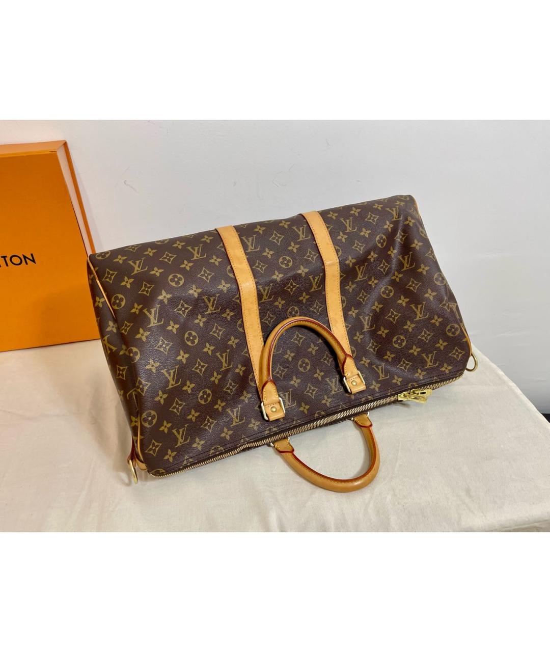 LOUIS VUITTON Коричневая дорожная/спортивная сумка, фото 3