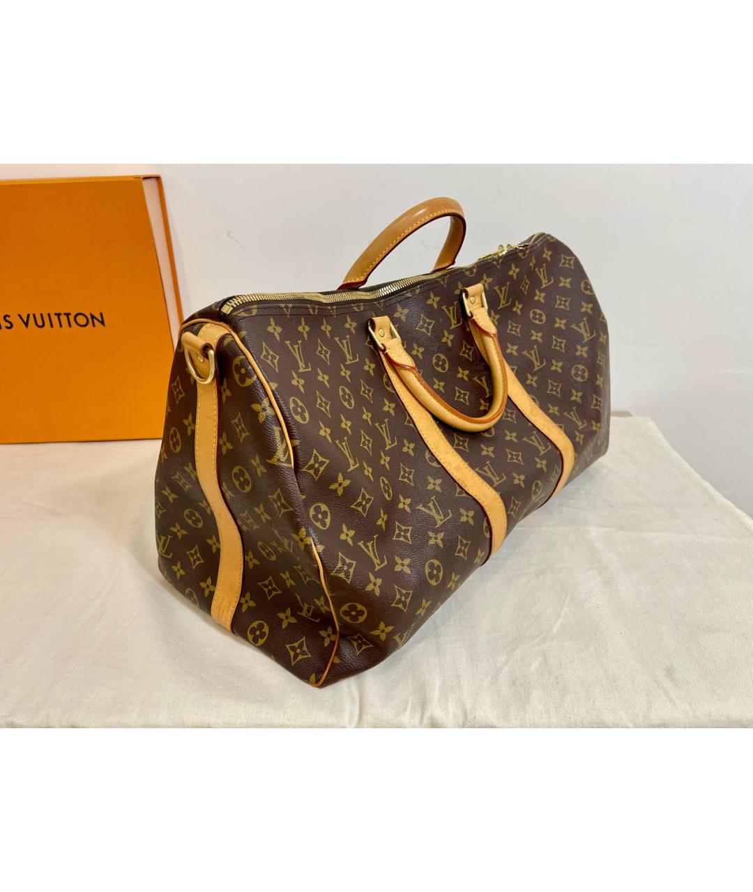 LOUIS VUITTON Коричневая дорожная/спортивная сумка, фото 5