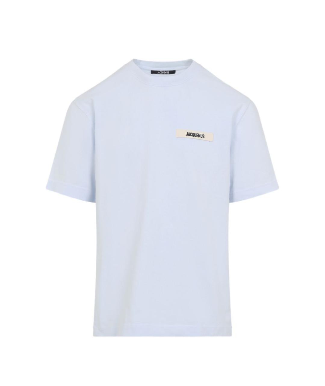 JACQUEMUS Голубая хлопковая футболка, фото 1