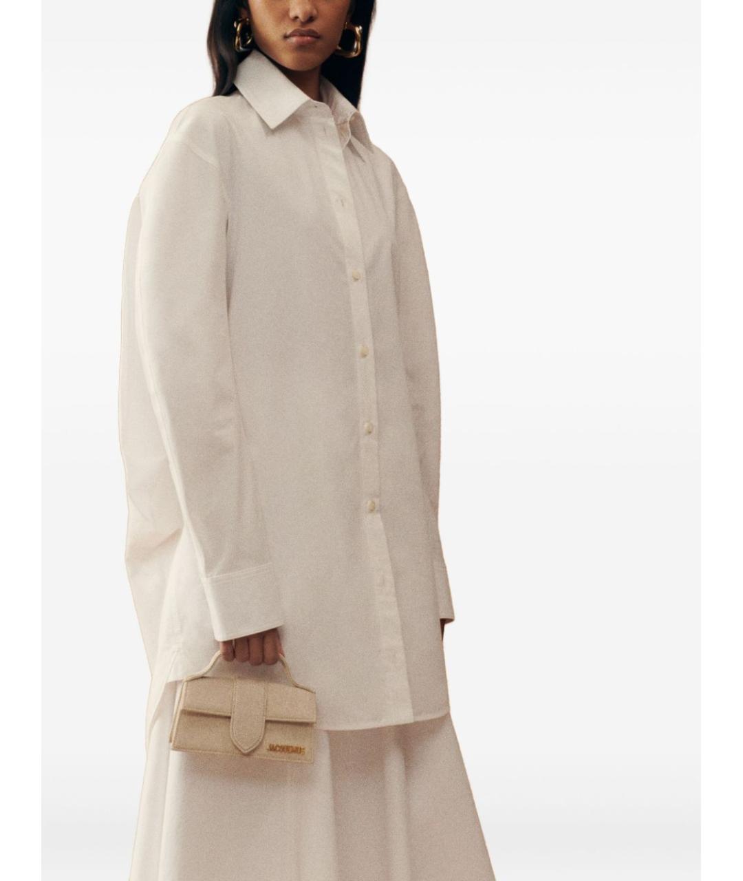 JACQUEMUS Бежевая тканевая сумка через плечо, фото 2