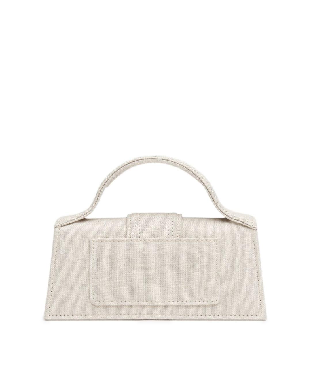 JACQUEMUS Бежевая тканевая сумка через плечо, фото 4