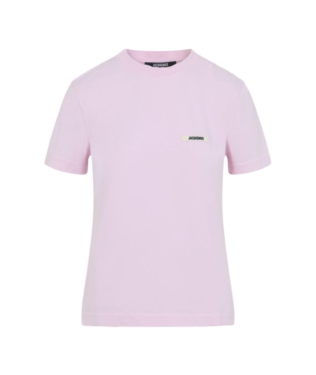 JACQUEMUS Розовая хлопковая футболка, фото 1