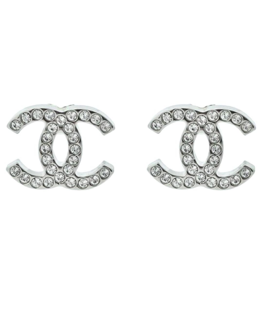 CHANEL Серебряные металлические серьги, фото 1