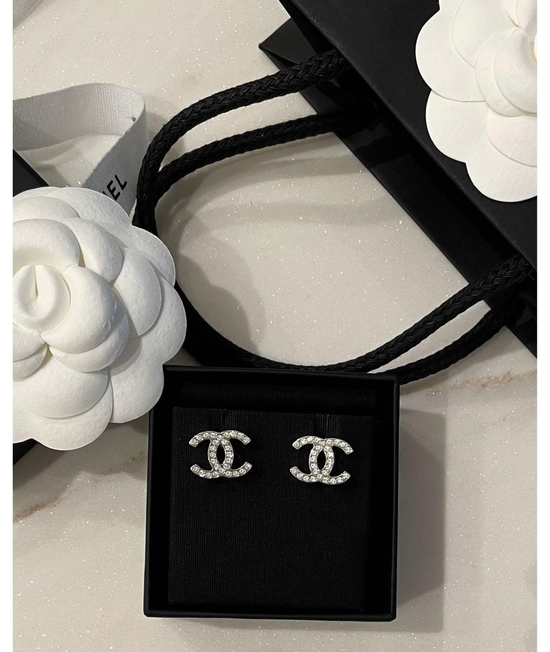 CHANEL Серебряные металлические серьги, фото 4