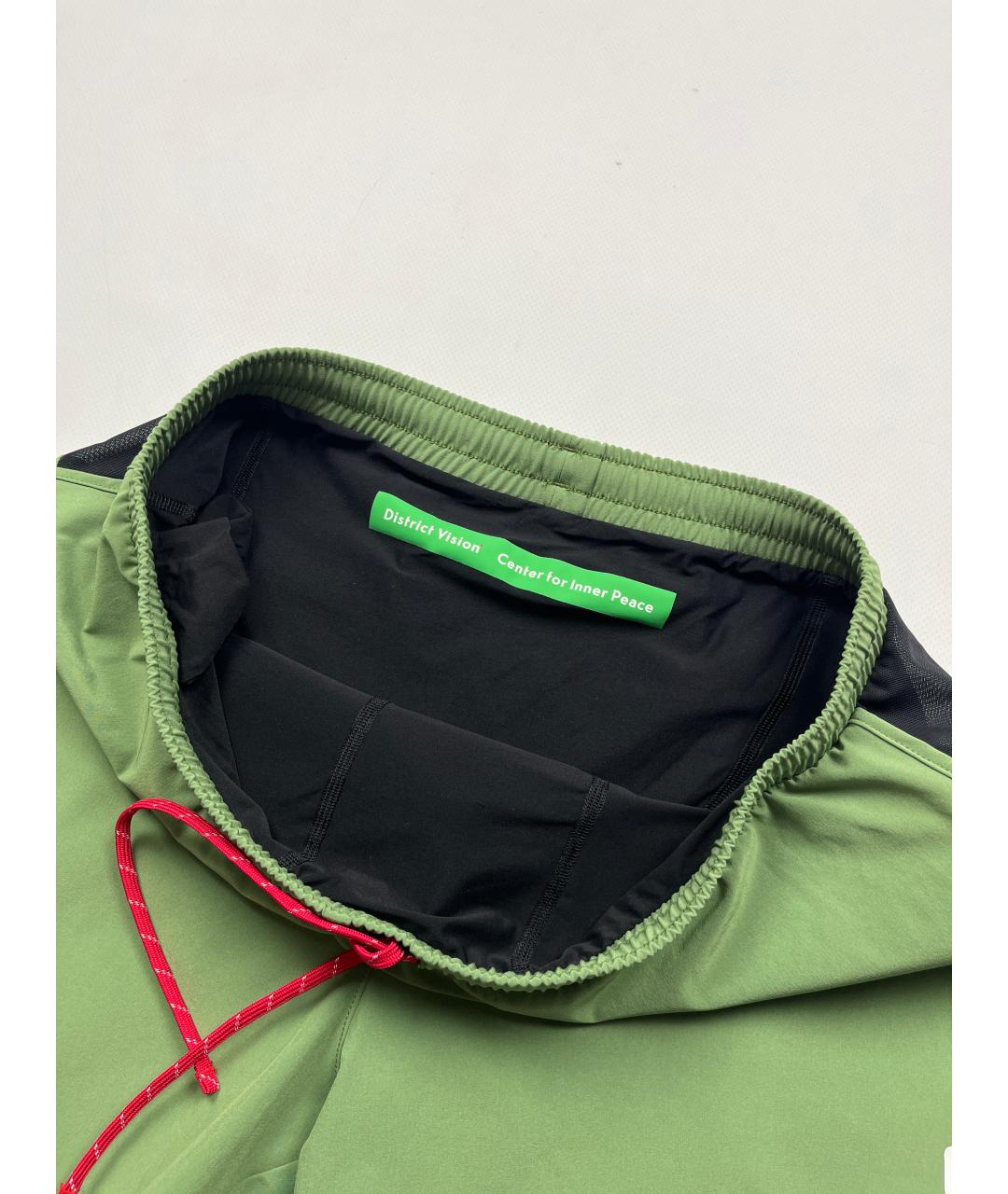 DISTRICT VISION Зеленые полиэстеровые шорты, фото 4