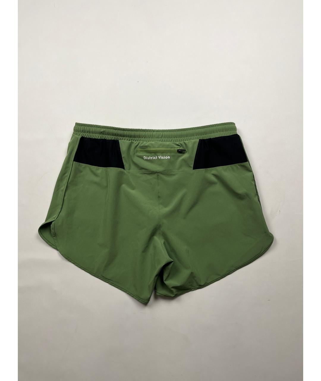 DISTRICT VISION Зеленые полиэстеровые шорты, фото 5