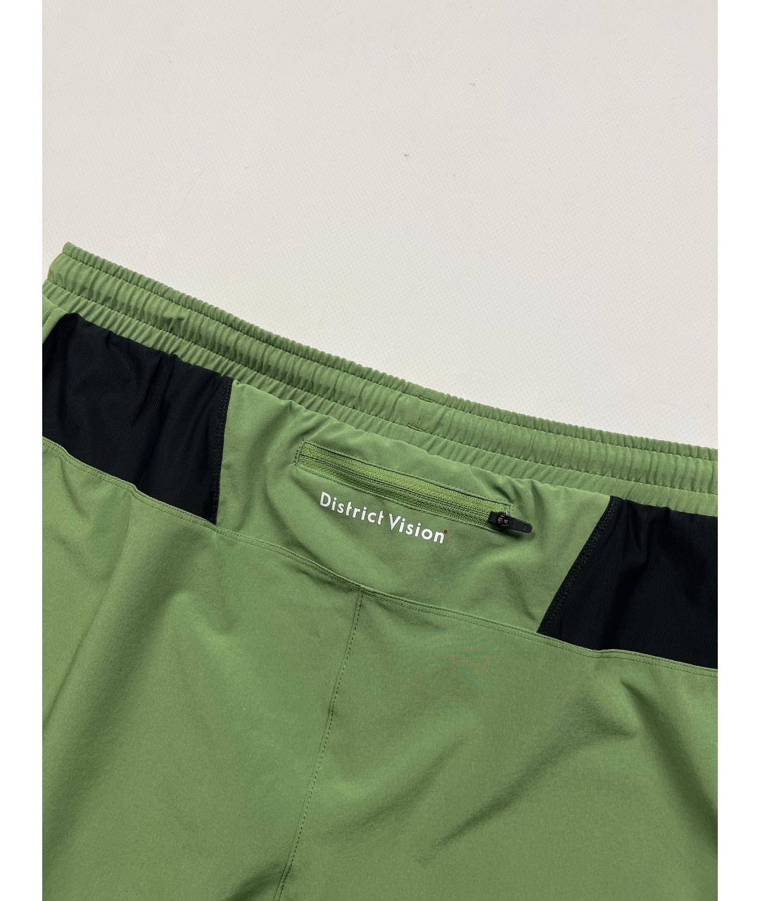 DISTRICT VISION Зеленые полиэстеровые шорты, фото 6