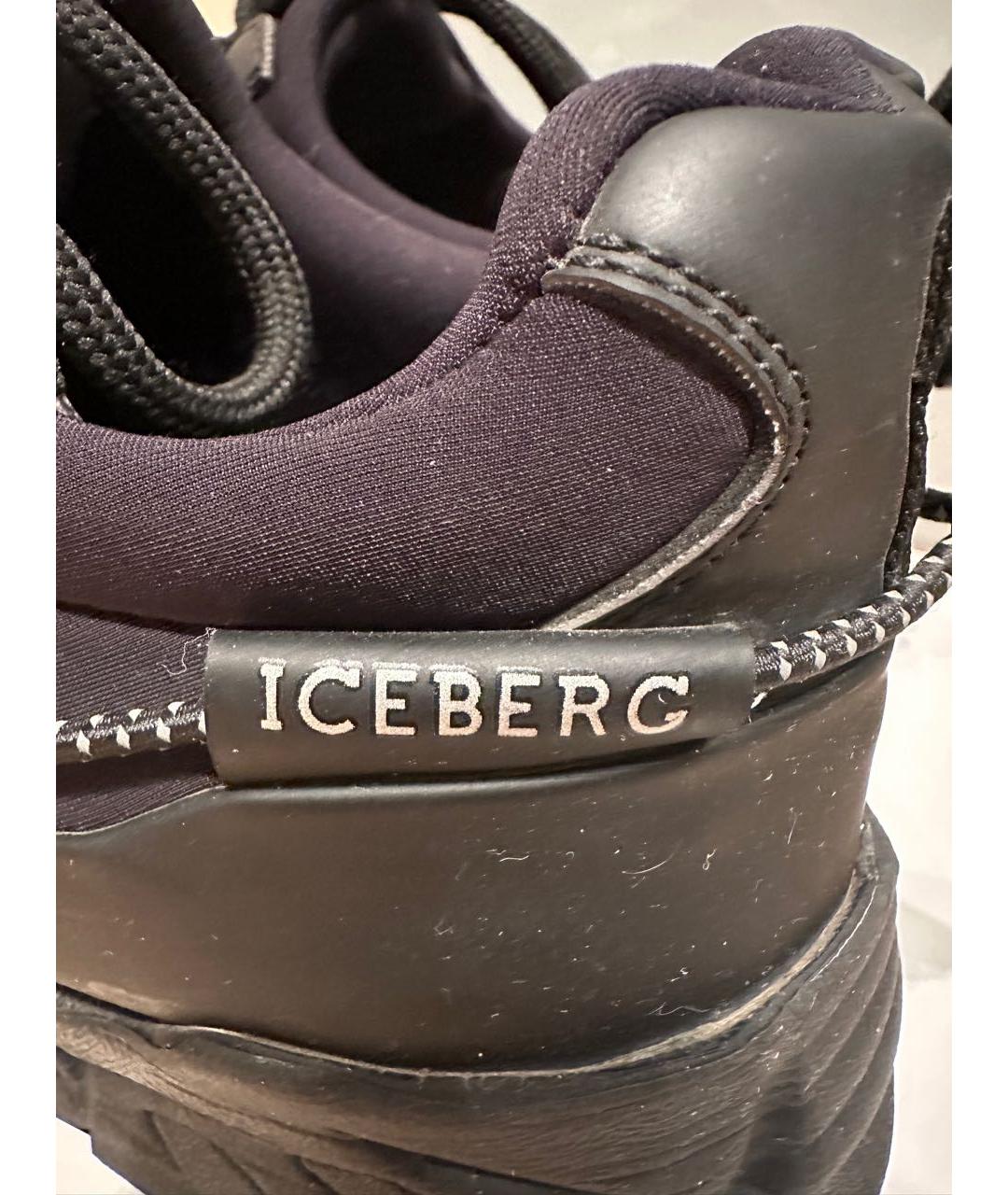 ICEBERG Черные текстильные кроссовки, фото 5