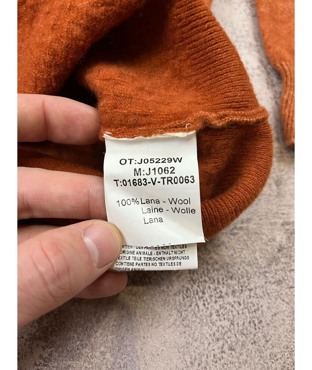 JACOB COHEN Оранжевый шерстяной джемпер / свитер, фото 5