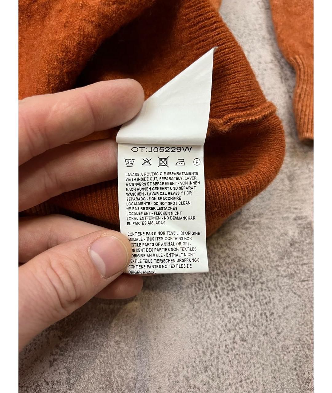 JACOB COHEN Оранжевый шерстяной джемпер / свитер, фото 6