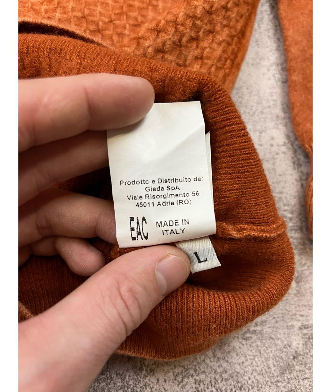JACOB COHEN Оранжевый шерстяной джемпер / свитер, фото 7