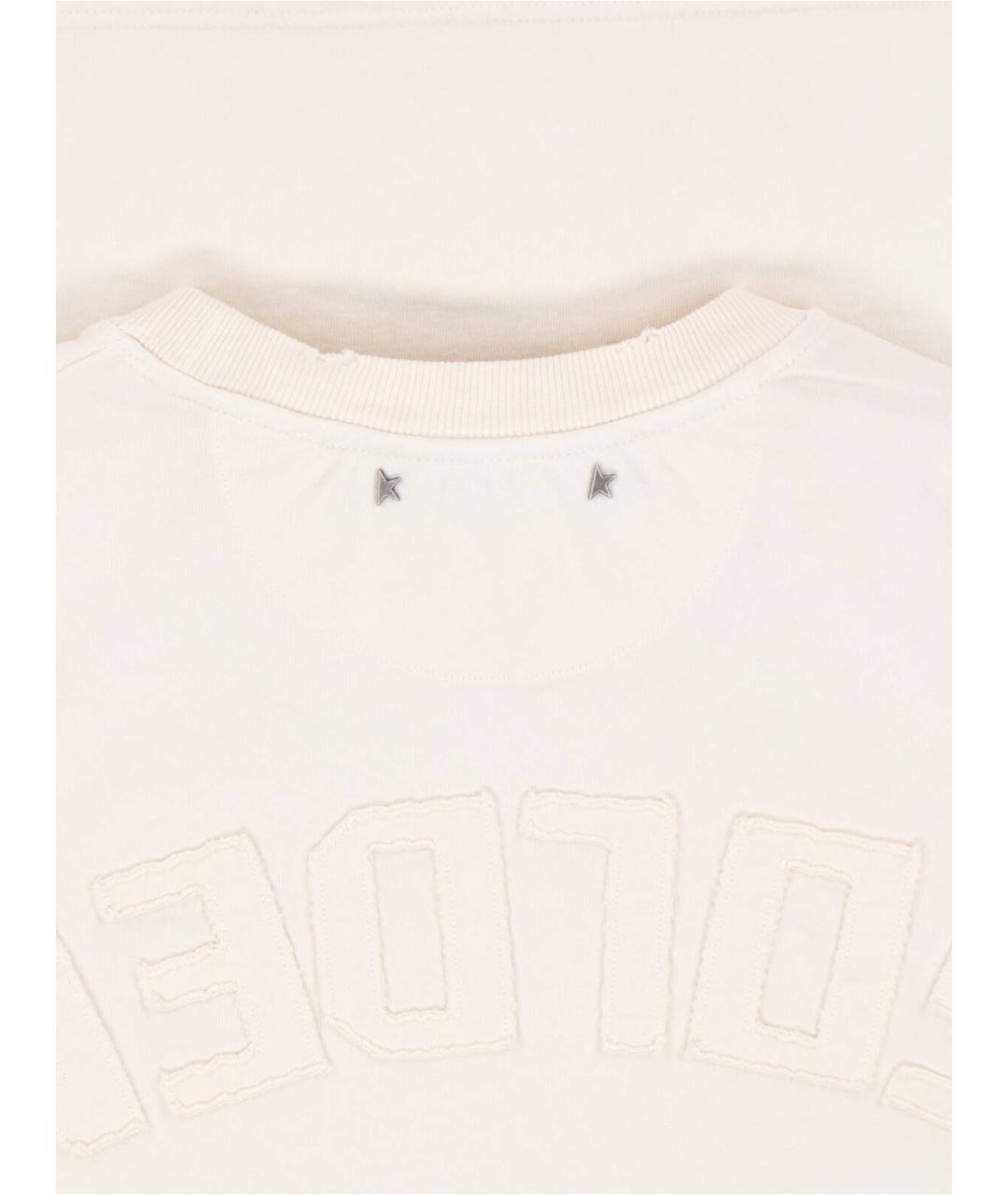 GOLDEN GOOSE DELUXE BRAND Белая хлопковая футболка, фото 3