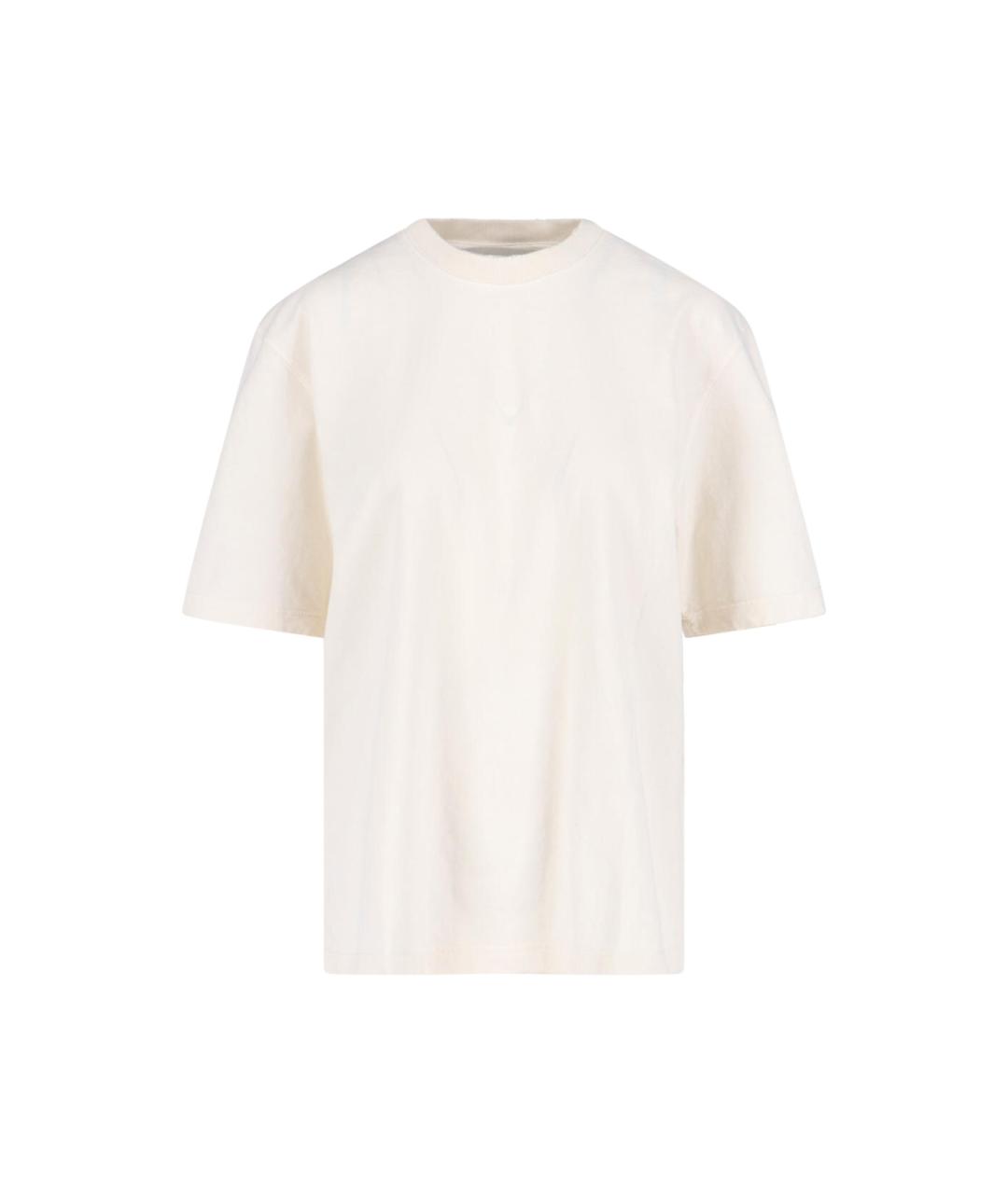 GOLDEN GOOSE DELUXE BRAND Белая хлопковая футболка, фото 1