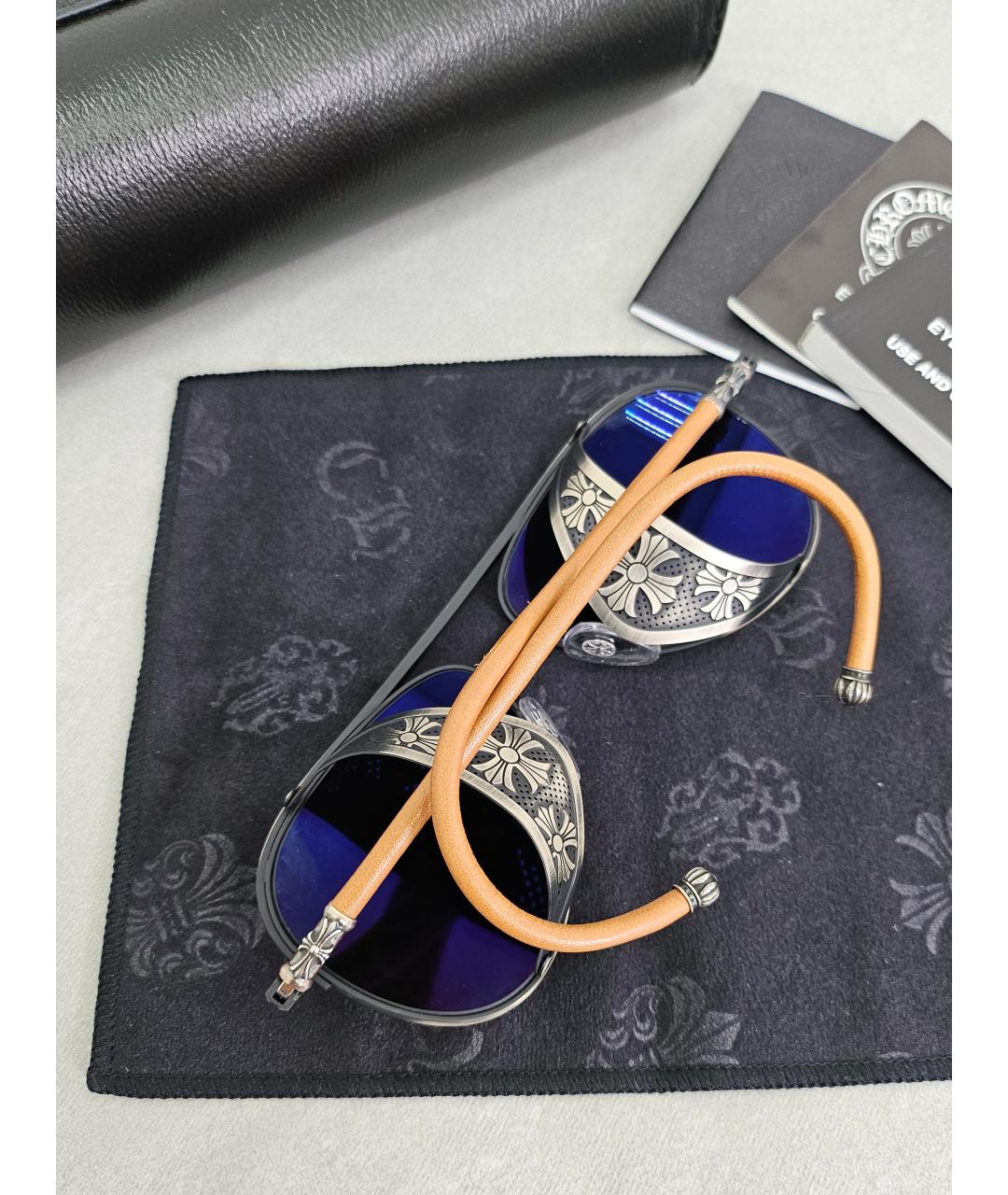 CHROME HEARTS Зеленые металлические солнцезащитные очки, фото 4