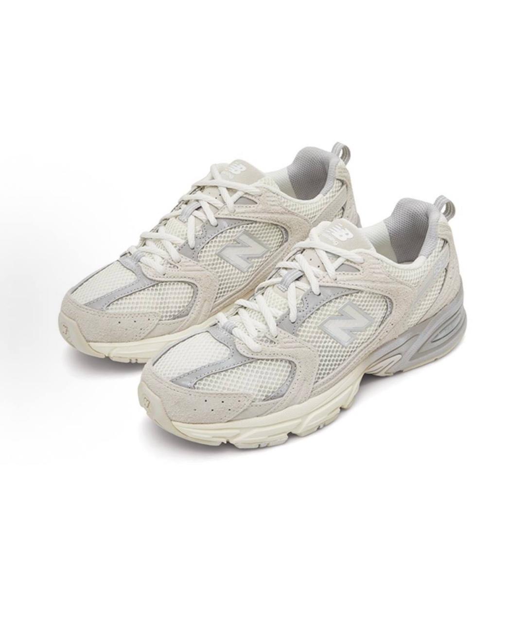 NEW BALANCE Бежевые текстильные низкие кроссовки / кеды, фото 2