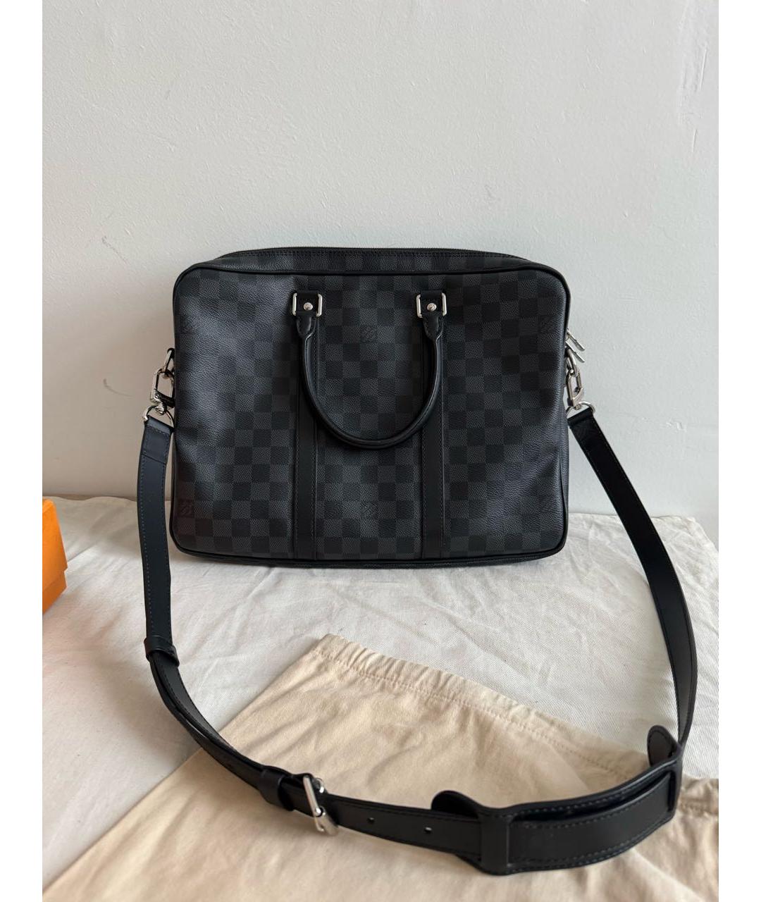 LOUIS VUITTON Серый портфель, фото 2