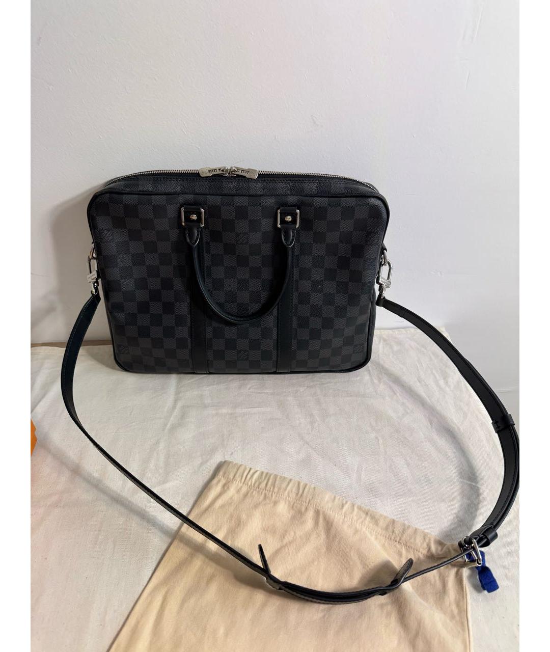 LOUIS VUITTON Серый портфель, фото 4