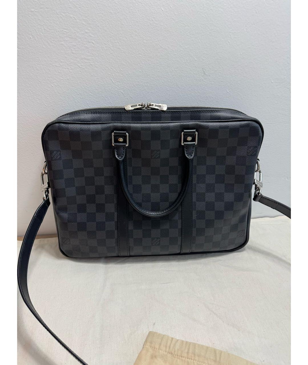 LOUIS VUITTON Серый портфель, фото 3