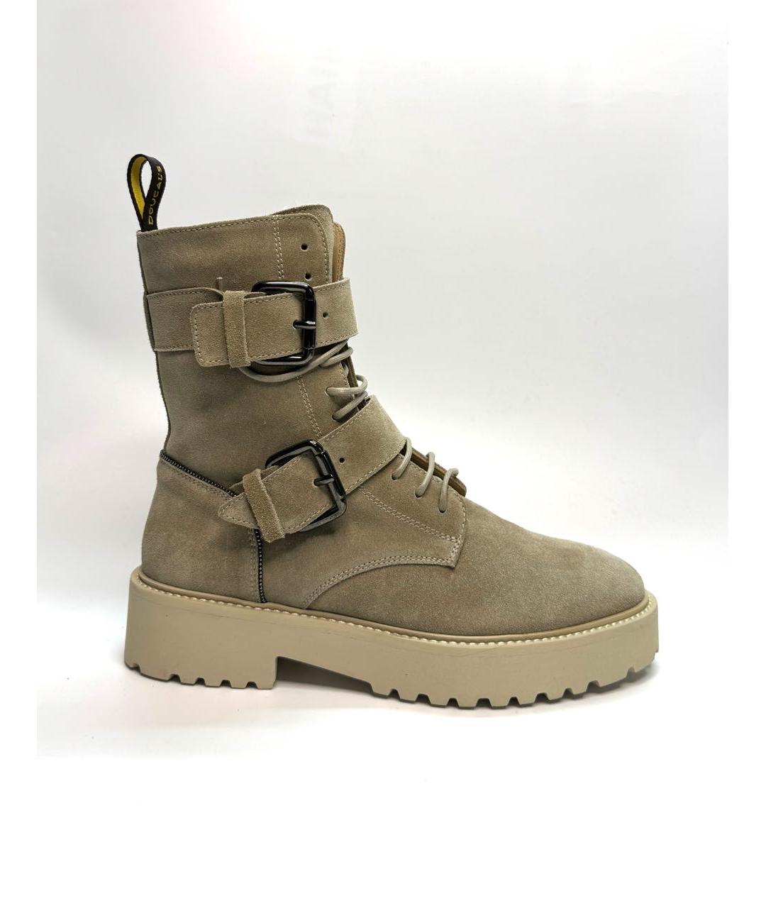 DOUCAL'S Бежевые замшевые ботинки, фото 5