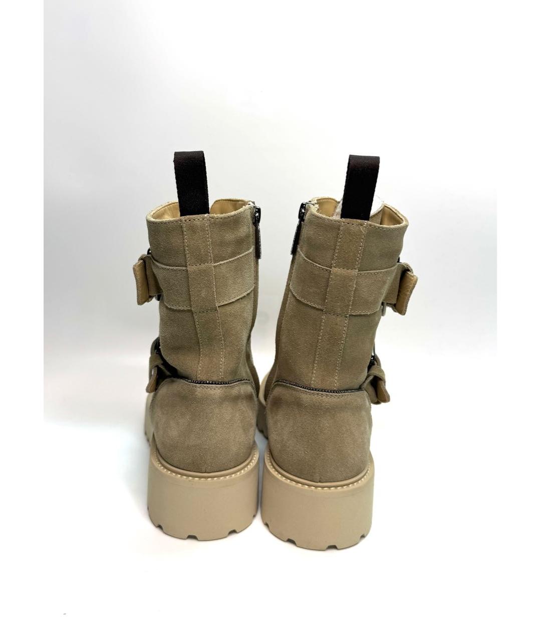 DOUCAL'S Бежевые замшевые ботинки, фото 4