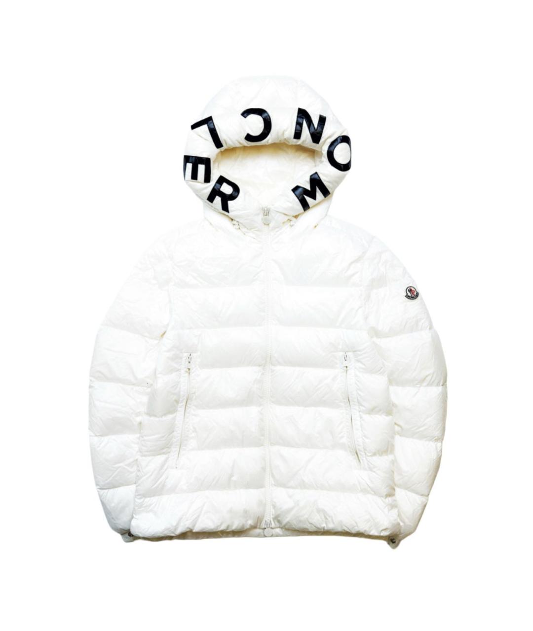 MONCLER Белая полиамидовая куртка, фото 1