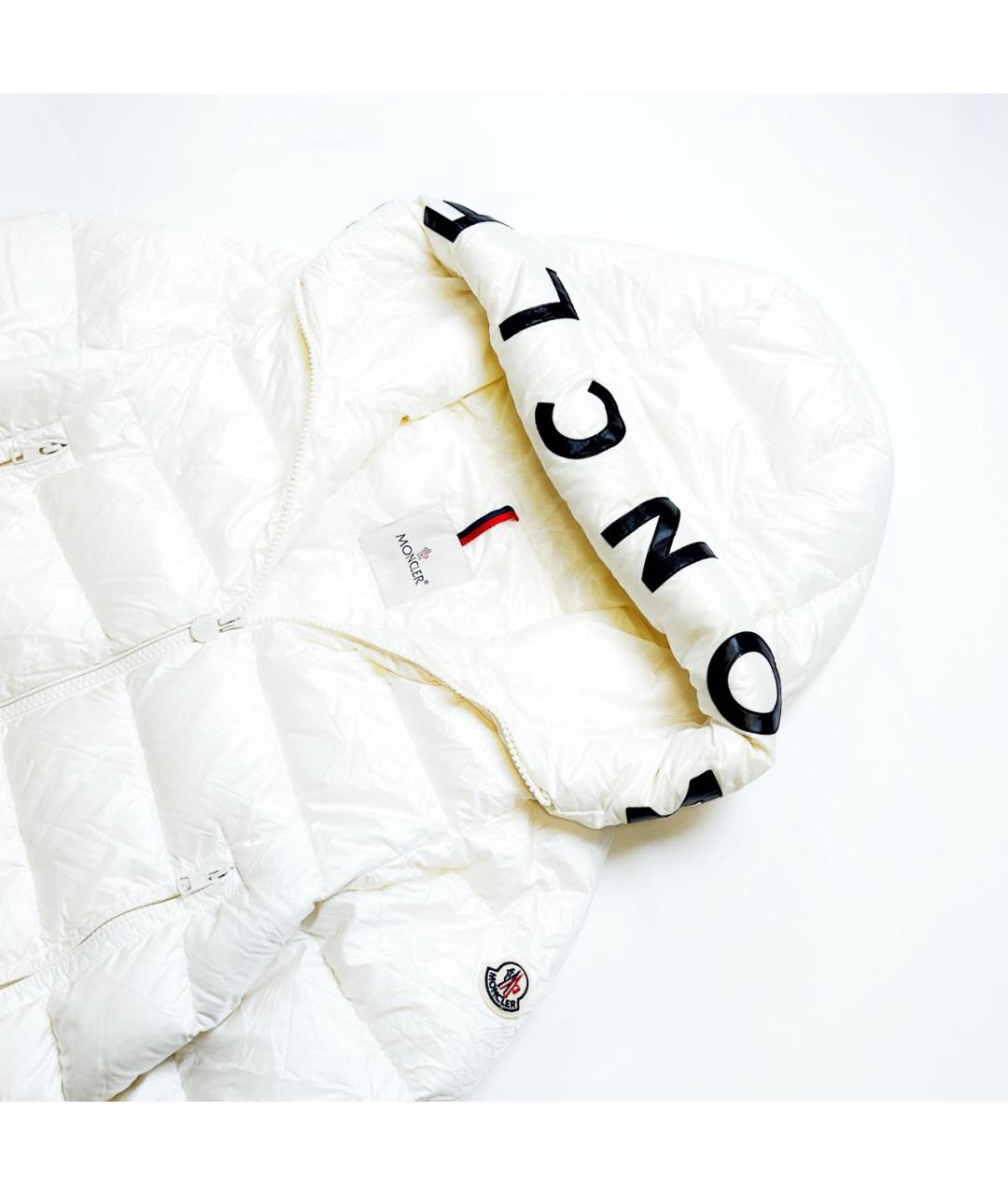 MONCLER Белая полиамидовая куртка, фото 3