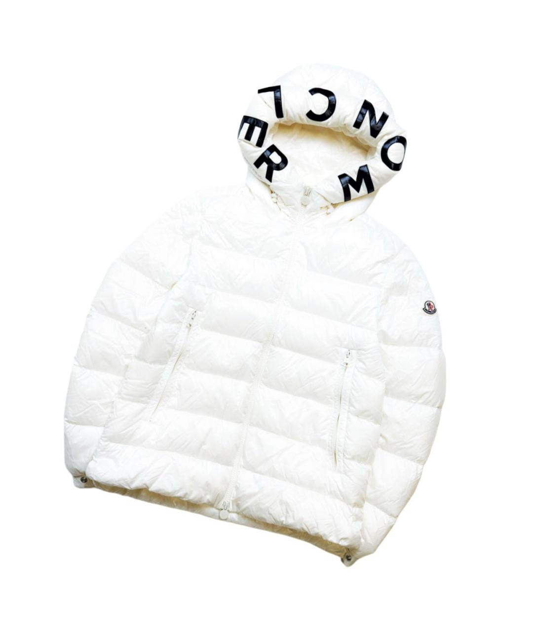 MONCLER Белая полиамидовая куртка, фото 5