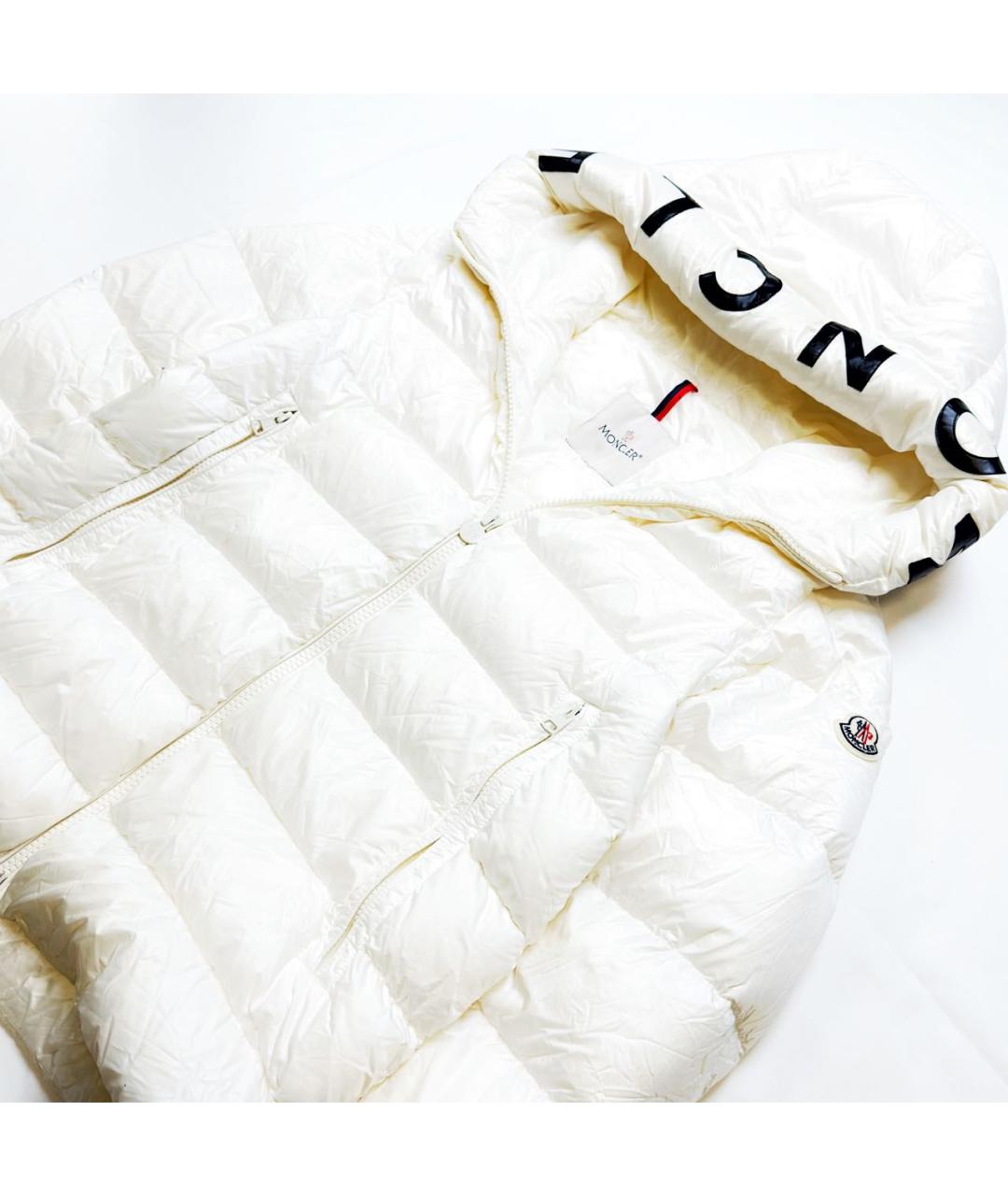 MONCLER Белая полиамидовая куртка, фото 7