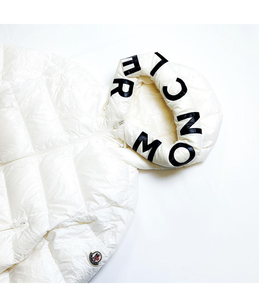 MONCLER Белая полиамидовая куртка, фото 8