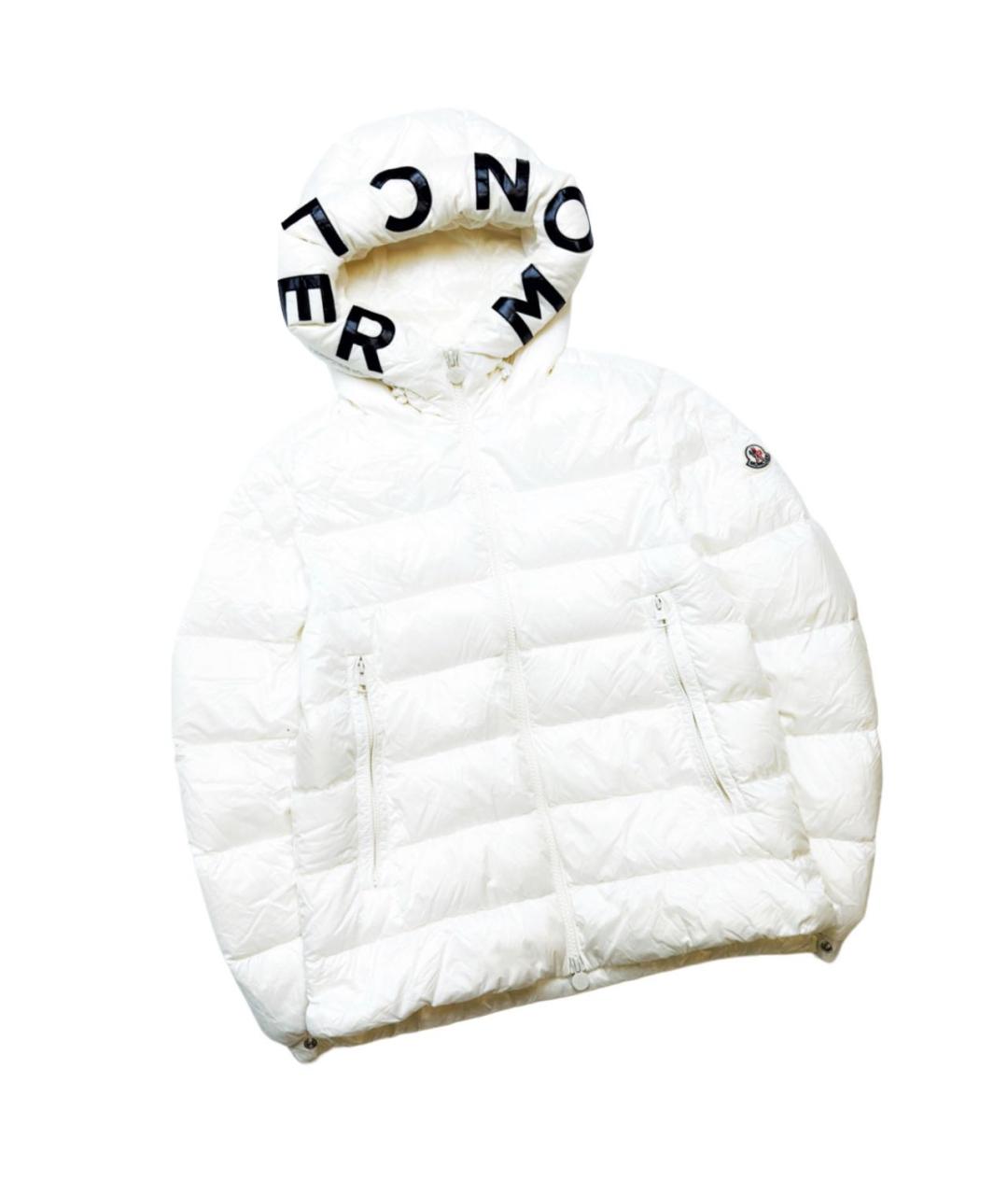 MONCLER Белая полиамидовая куртка, фото 6