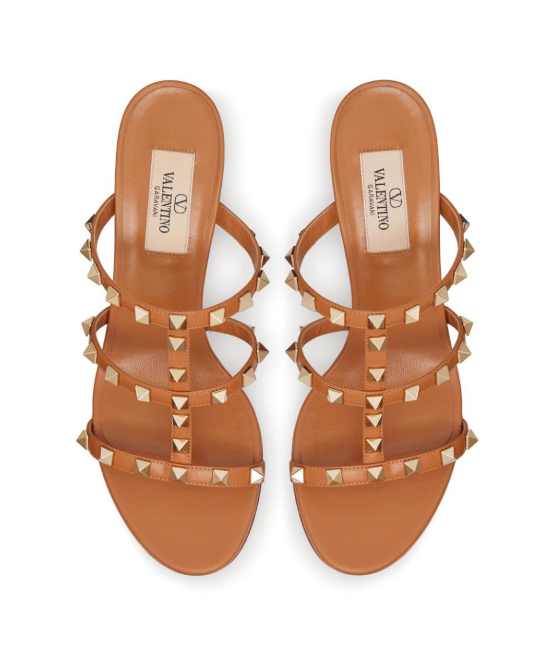 VALENTINO Коричневые кожаные мюли, фото 2