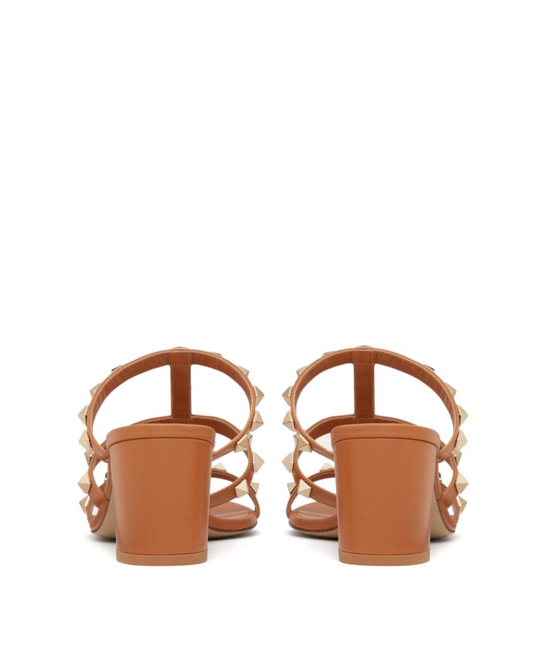 VALENTINO Коричневые кожаные мюли, фото 4