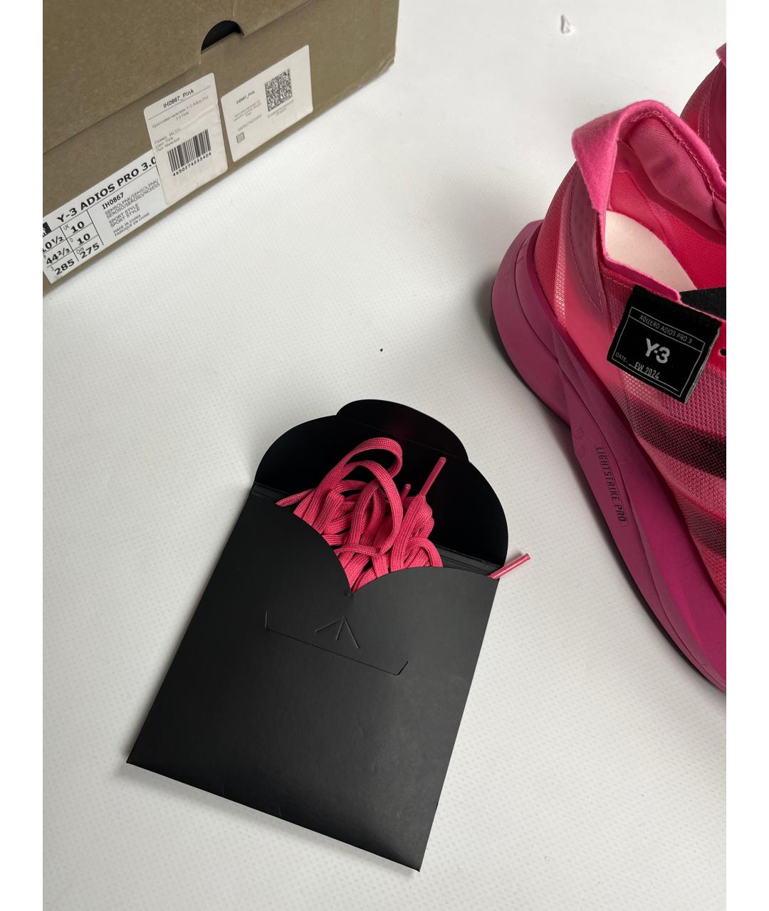 Y-3 Розовые низкие кроссовки / кеды, фото 9