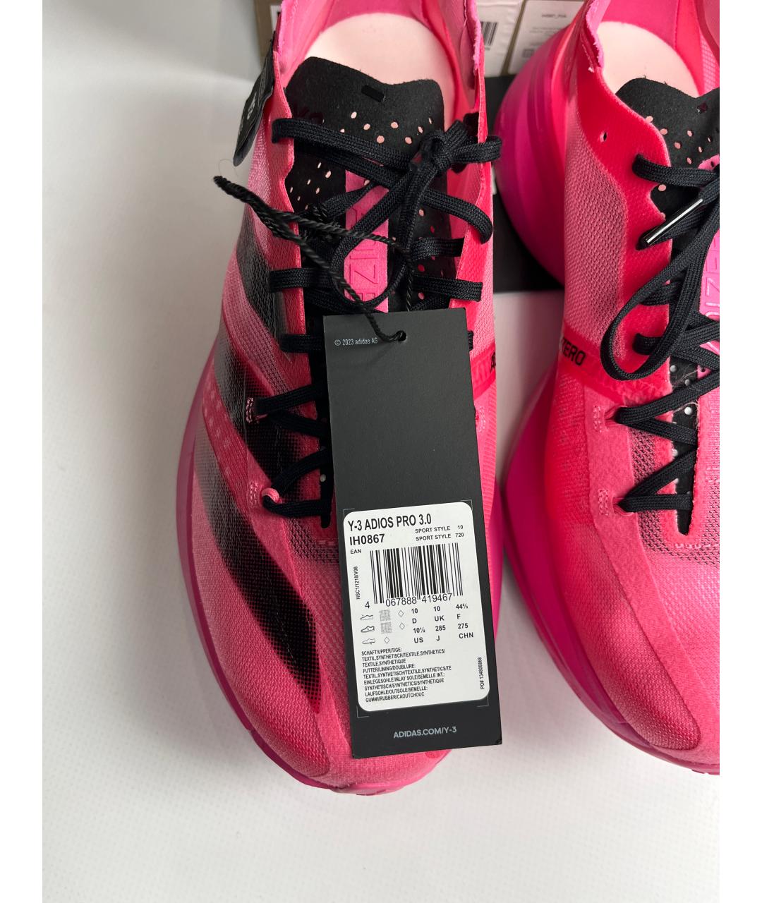 Y-3 Розовые низкие кроссовки / кеды, фото 8