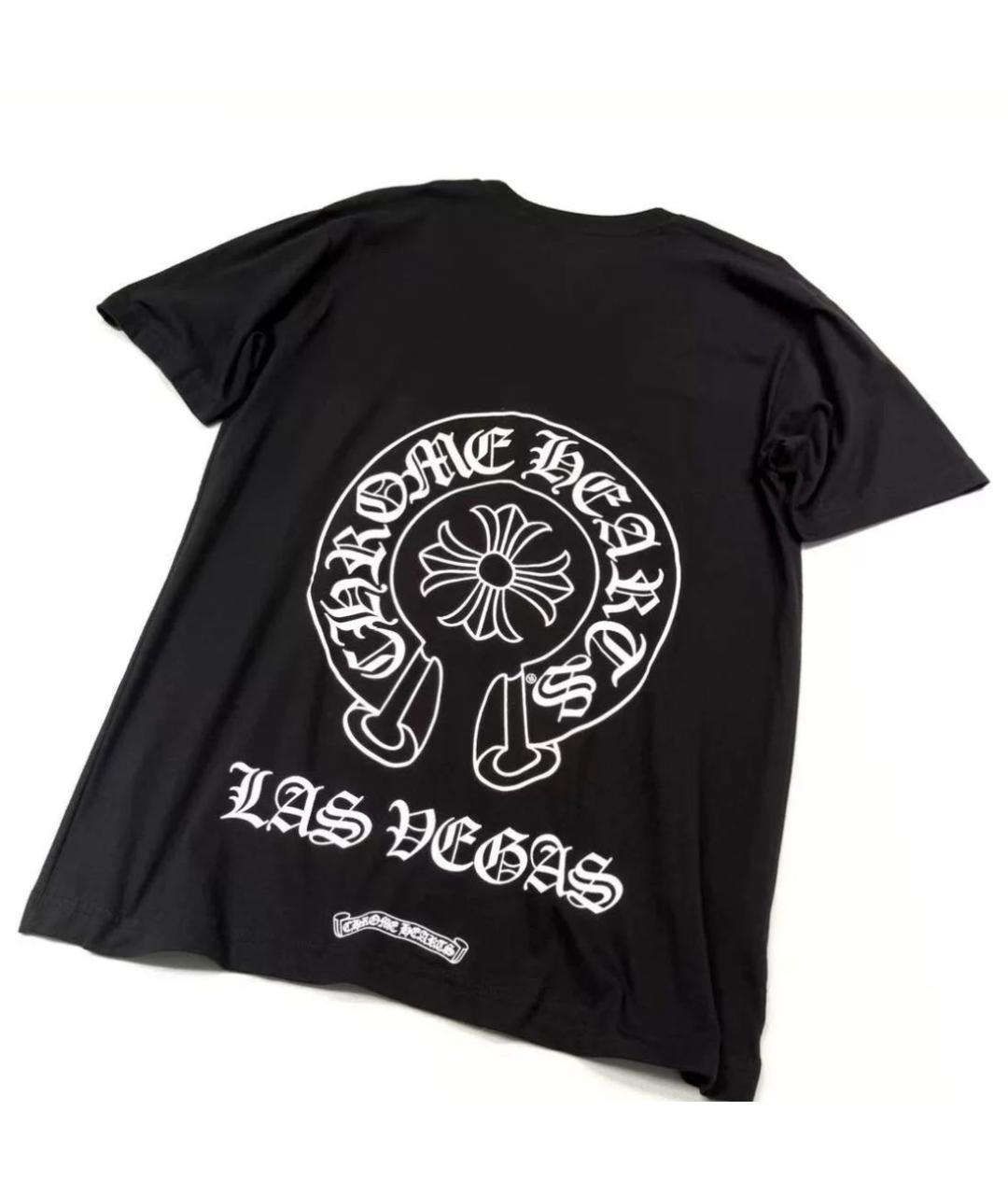 CHROME HEARTS Черная хлопковая футболка, фото 2