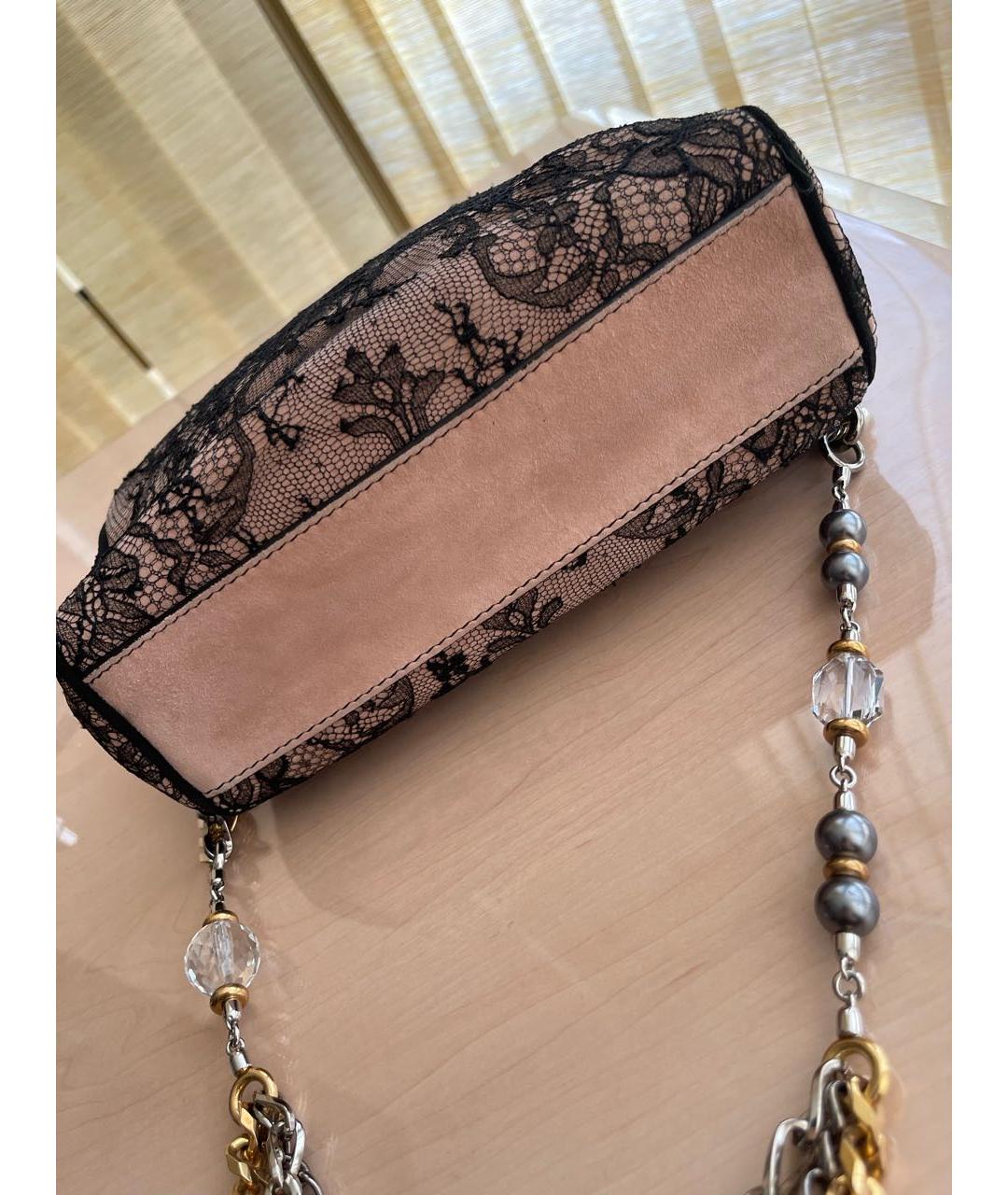 DOLCE&GABBANA Розовая замшевая сумка с короткими ручками, фото 2