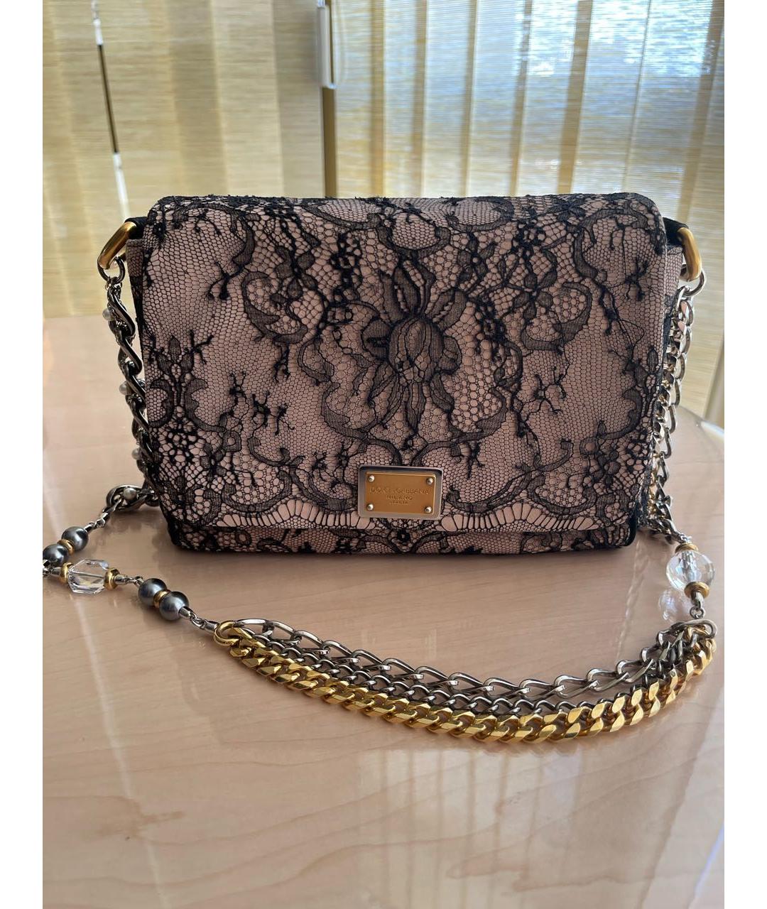 DOLCE&GABBANA Розовая замшевая сумка с короткими ручками, фото 5