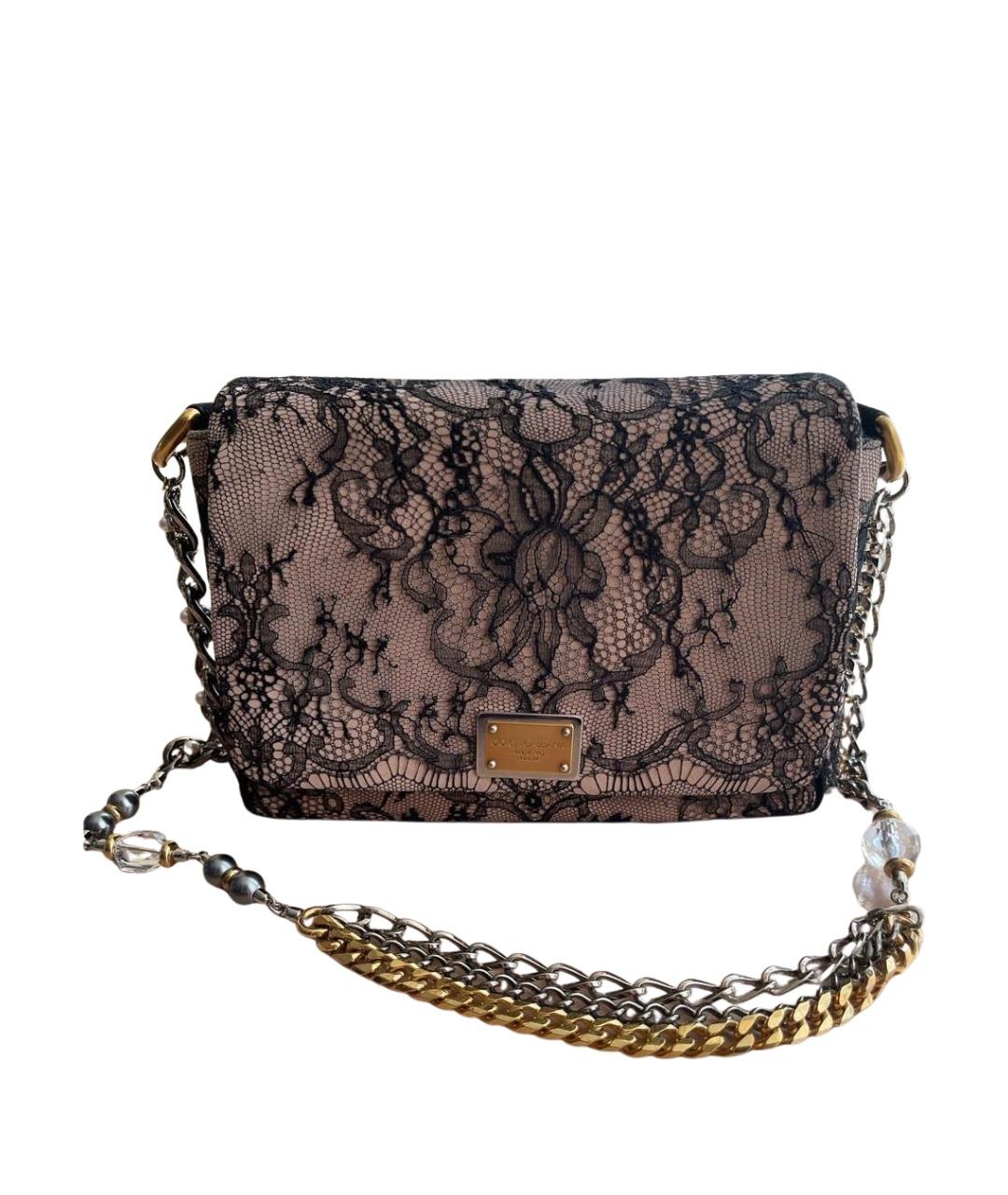 DOLCE&GABBANA Розовая замшевая сумка с короткими ручками, фото 1