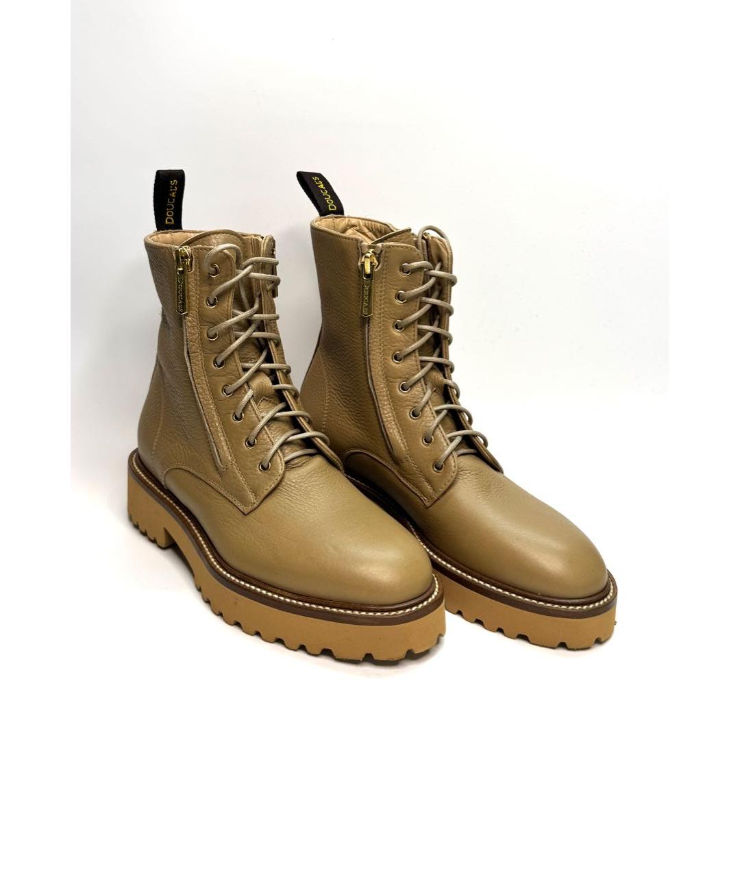 DOUCAL'S Бежевые кожаные ботинки, фото 5