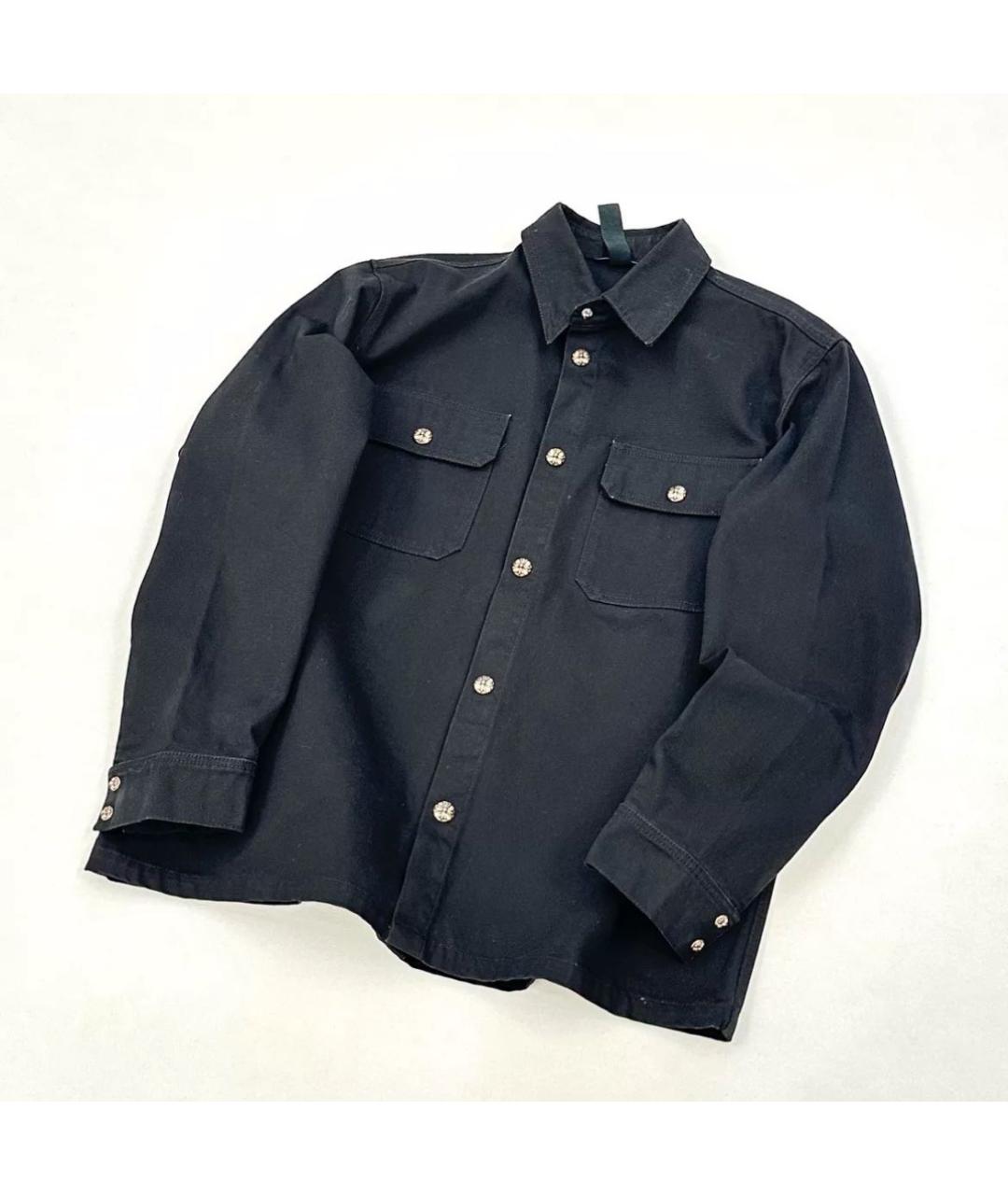 CHROME HEARTS Черная хлопковая кэжуал рубашка, фото 3