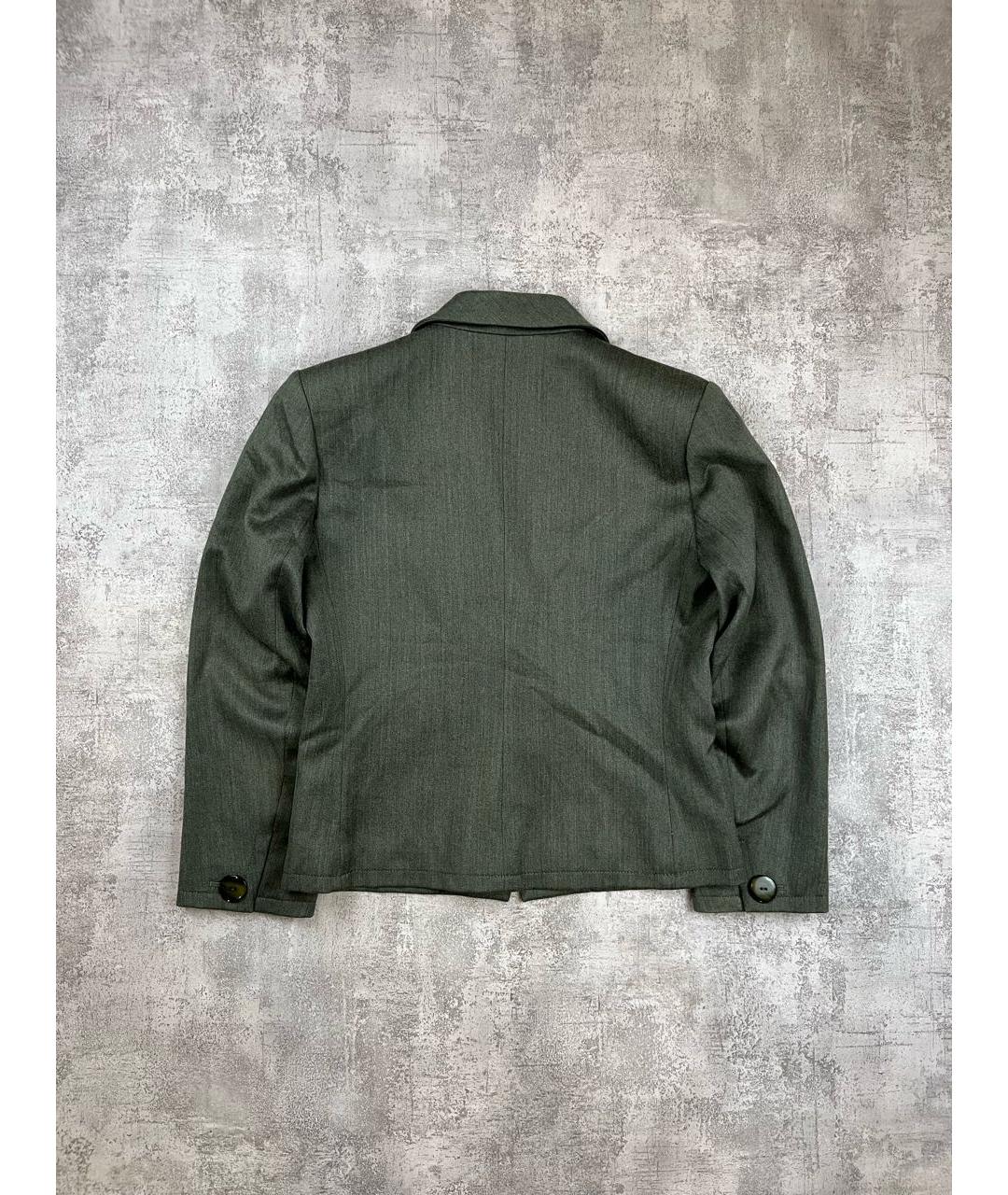 SAINT LAURENT Зеленый шерстяной жакет/пиджак, фото 4