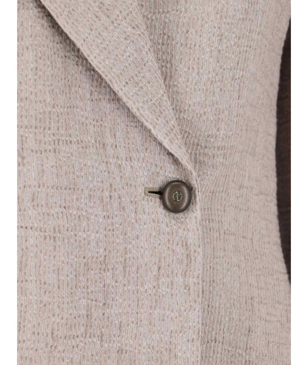 GIORGIO ARMANI Бежевый жакет/пиджак, фото 4