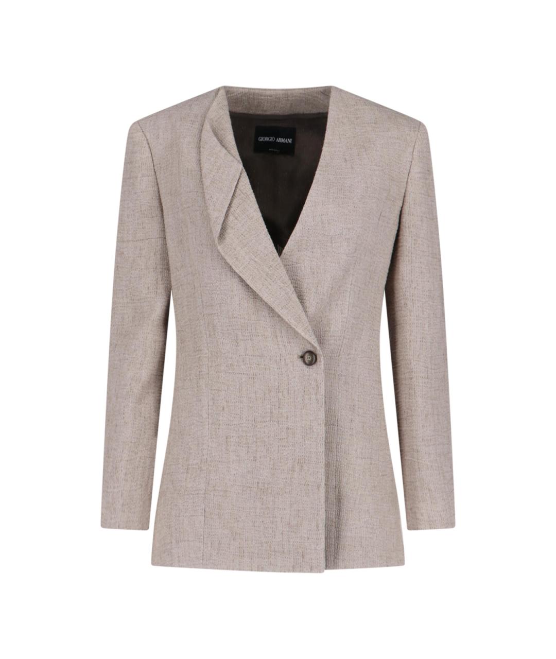 GIORGIO ARMANI Бежевый жакет/пиджак, фото 1