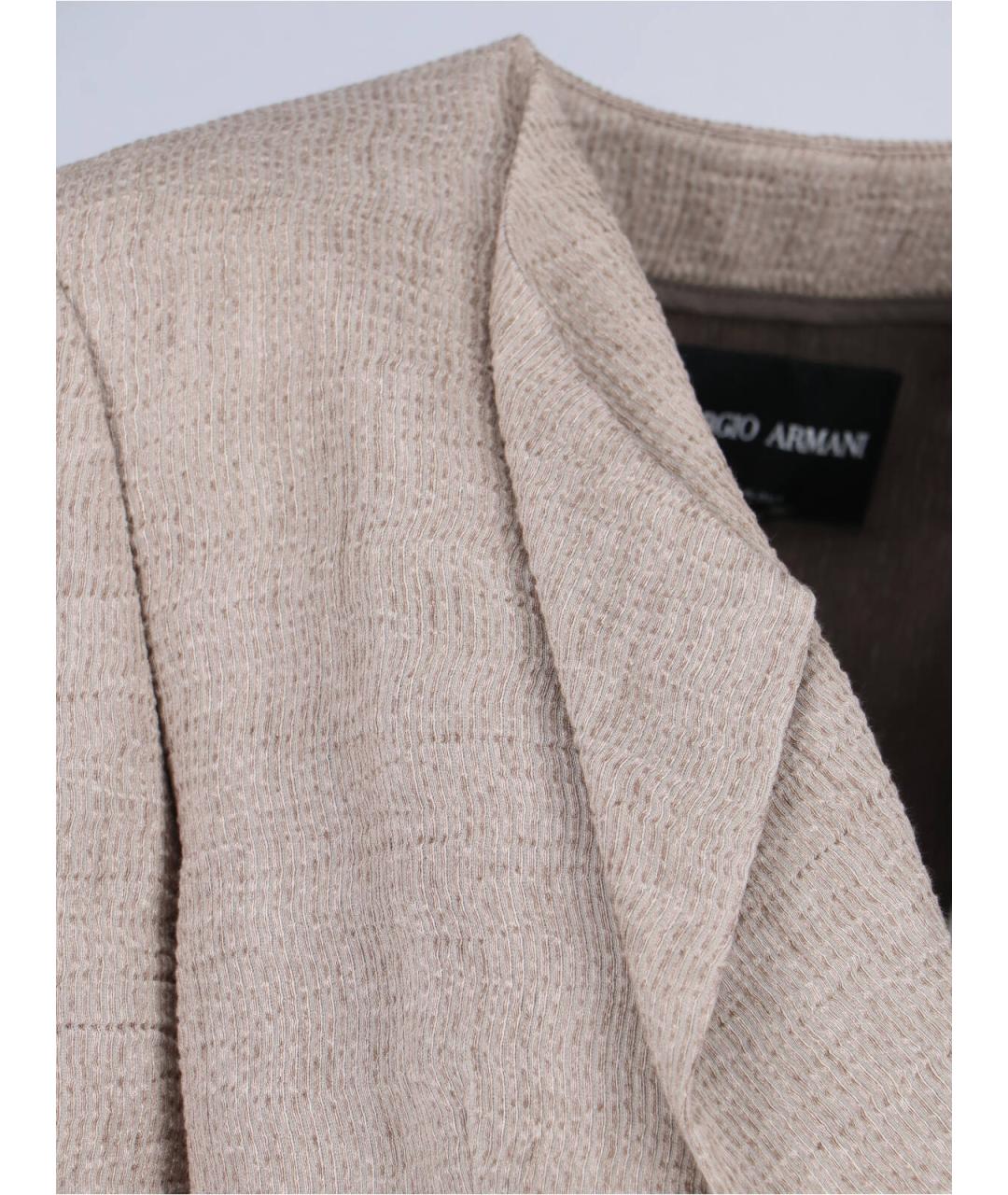 GIORGIO ARMANI Бежевый жакет/пиджак, фото 5