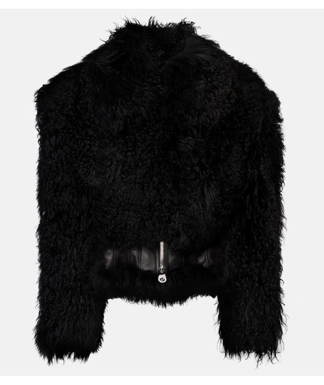 BLUMARINE Черная меховая шуба, фото 10