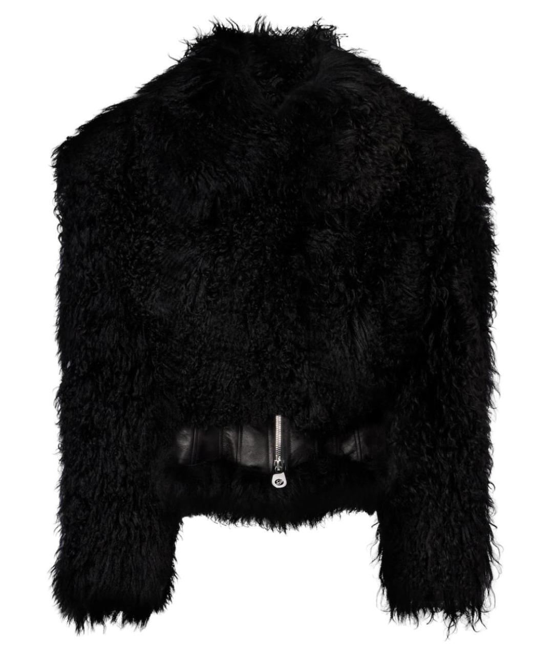 BLUMARINE Черная меховая шуба, фото 1
