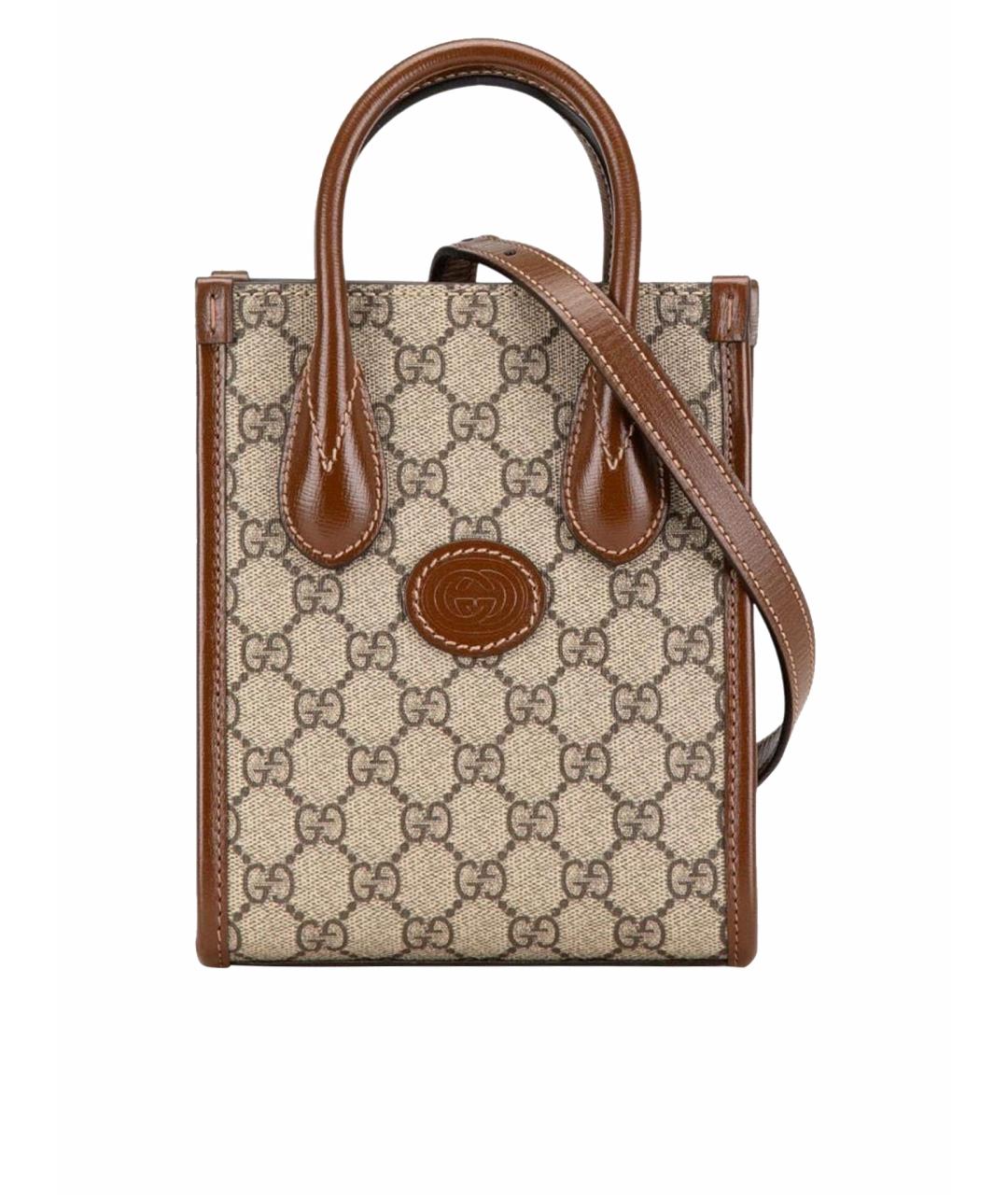 GUCCI Коричневая сумка с короткими ручками, фото 1