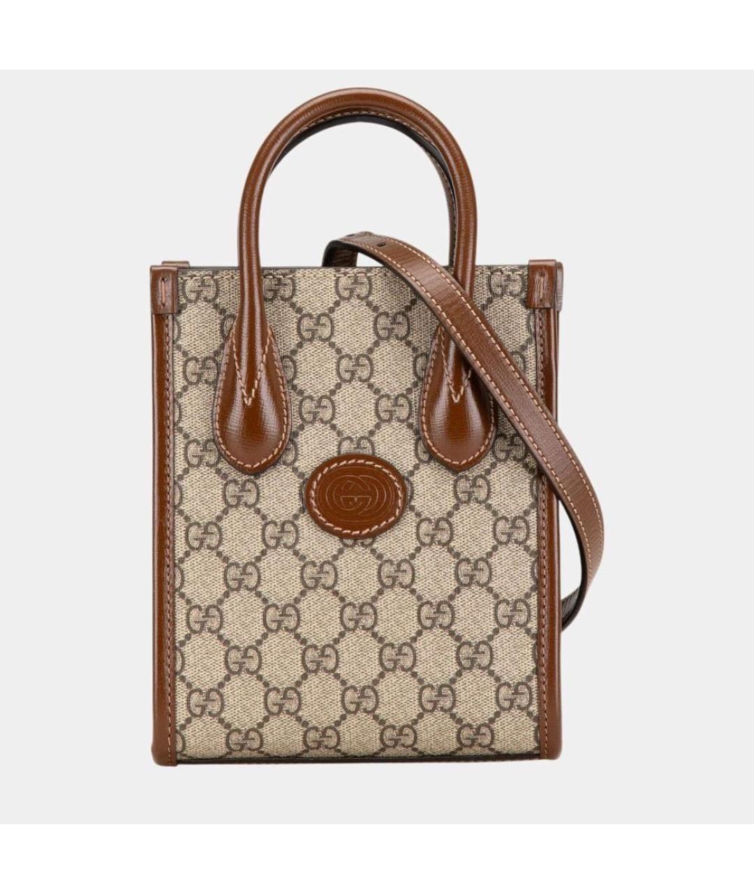 GUCCI Коричневая сумка с короткими ручками, фото 6