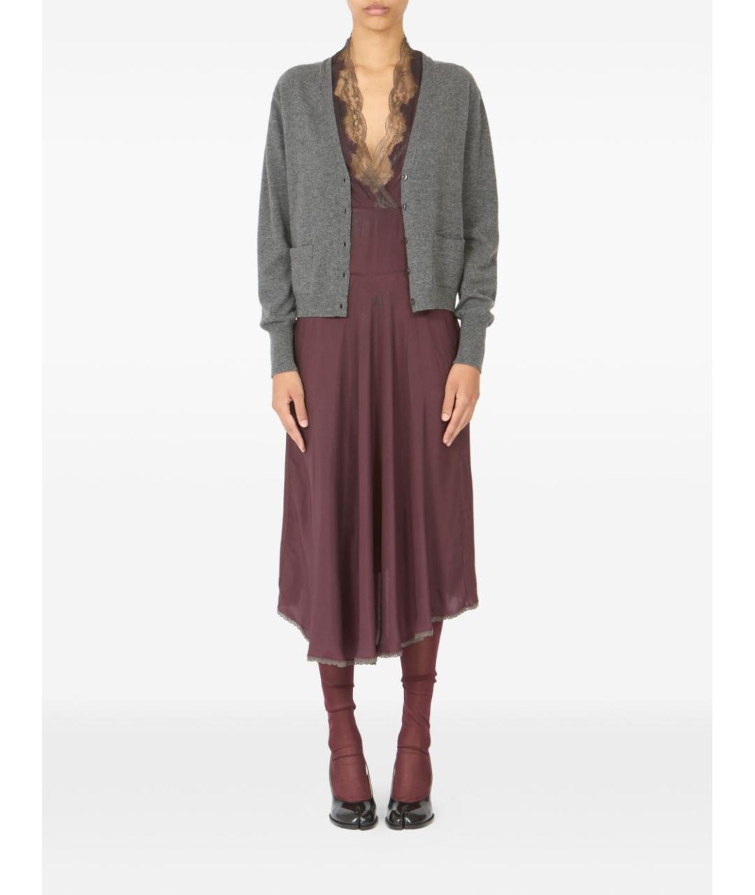 MAISON MARGIELA Серый шерстяной кардиган, фото 2