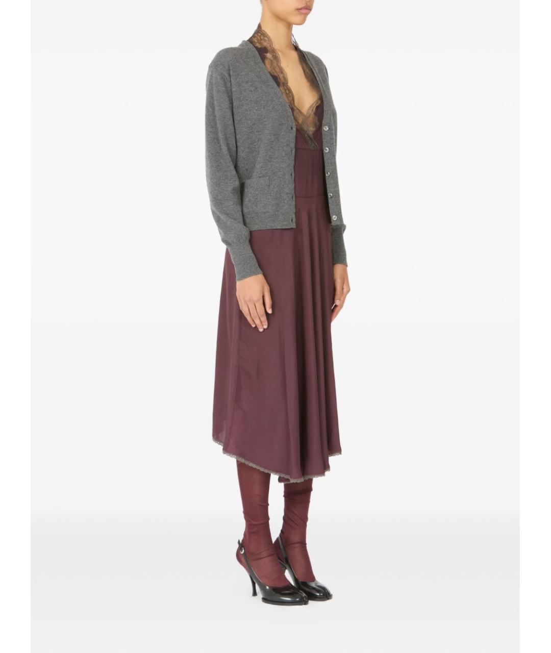 MAISON MARGIELA Серый шерстяной кардиган, фото 5